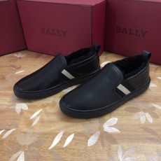 BALLY 발리 수입 소가죽 양털 안감 블랙 스니커즈, HEDERN MEN\'S LAMB LEATHER SKATE TRAINER IN BLACK