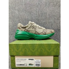 구찌 100 라이톤 남성 스니커즈 그린 Men's Gucci 100 Rhyton sneaker, ‎‎680869 UMO00 9742